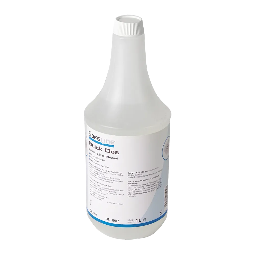 Quick disinfectant, 1 l, Safeline Quick Des N: buy ready-to-use, skin-compatible quick disinfectant as an alcohol-based preparation.