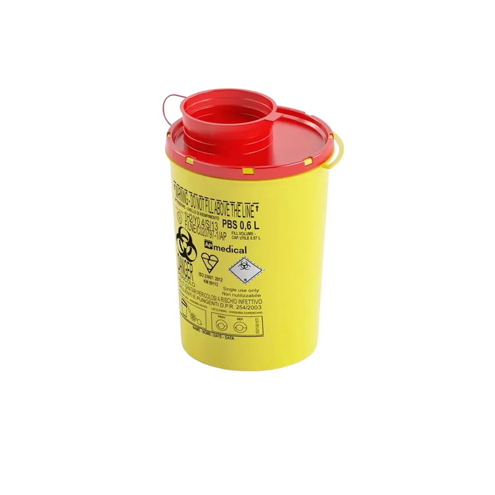 CP Syringe disposal box, 0,6 l: buy autoclavable disposal box for syringes for the safe disposal of cannulas, syringes, scalpel blades as well as sharp objects.